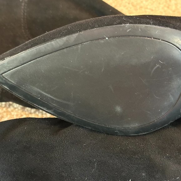 MARC FISHER Boots Size 11M Black Suede OKUN Over the Knee Tie Back MSRP $249.00 - Picture 7 of 7